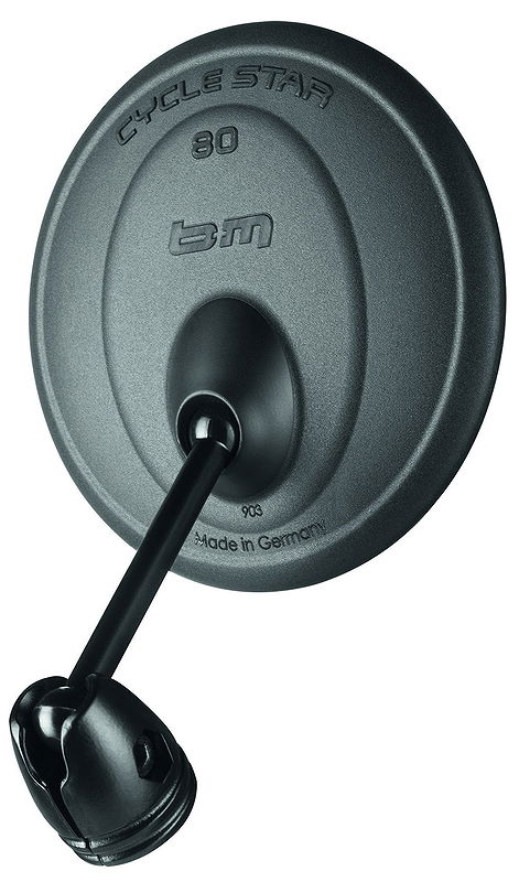 B&M Lenkerspiegel Cycle Star 80 kurze gebogene Stange, ca. 5 cm 903/3