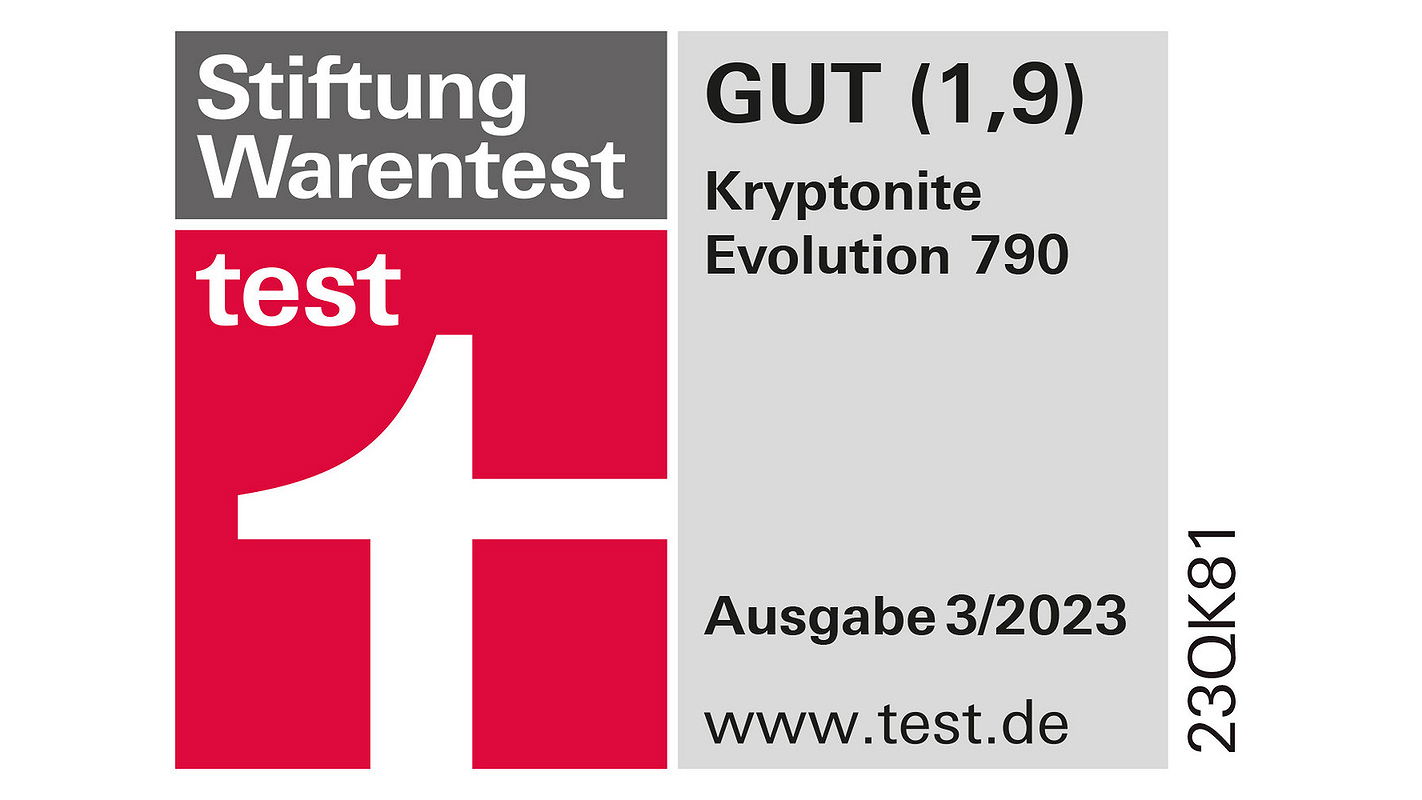 KRYPTONITE Faltschloss Evolution 790 schwarz/orange 90 cm