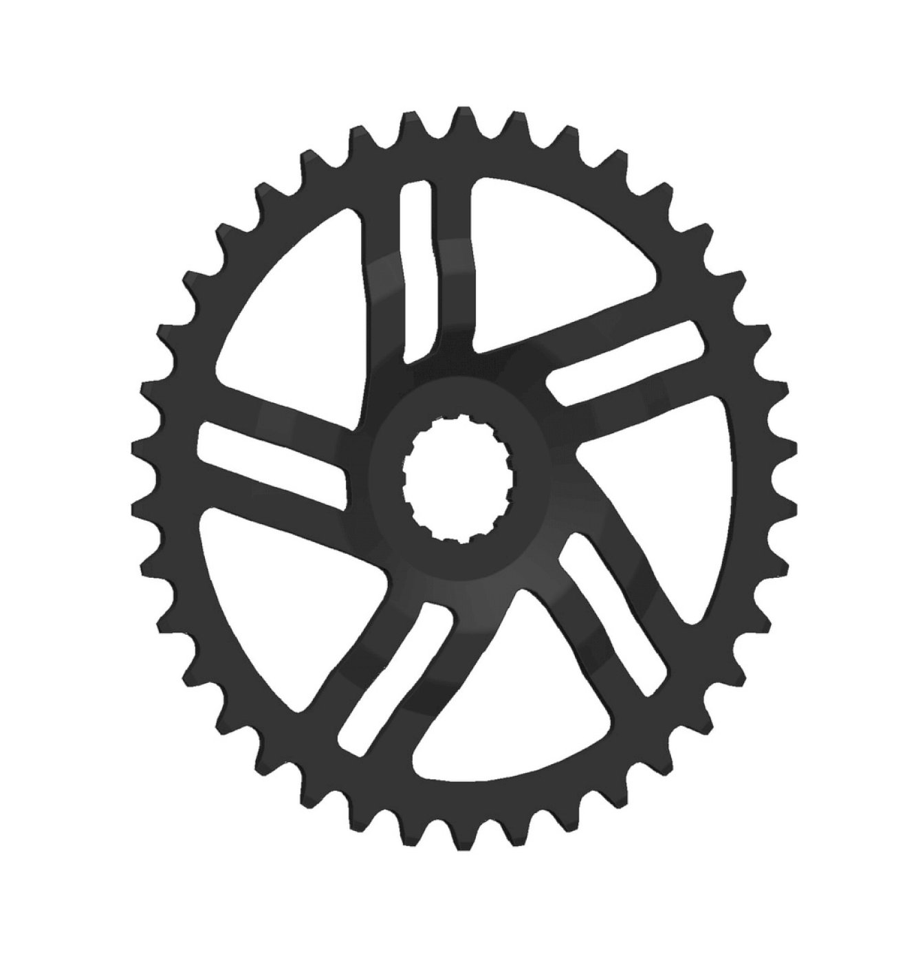 Esjot Kettenblatt für Bosch Gen 3 1/2" x 1/8", gekröpft  38 Zähne