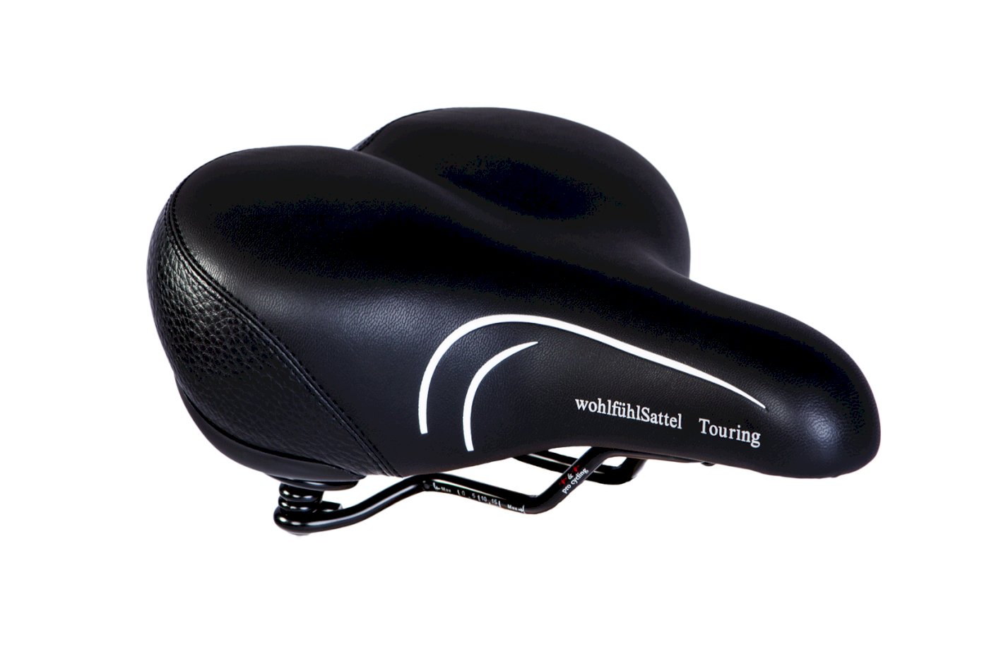 P&P City Sattel Touring Feder Relaxed schwarz L260 x  B230 mm / 830 g Unisex