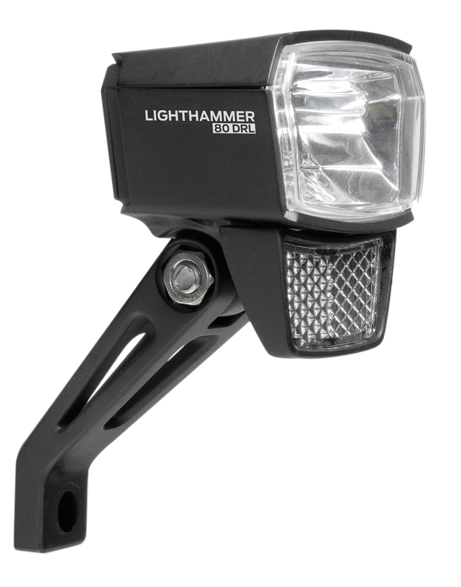 TRELOCK E-Bike LED Scheinwerfer Lighthammer 80 schwarz 80 Lux LS 830-T