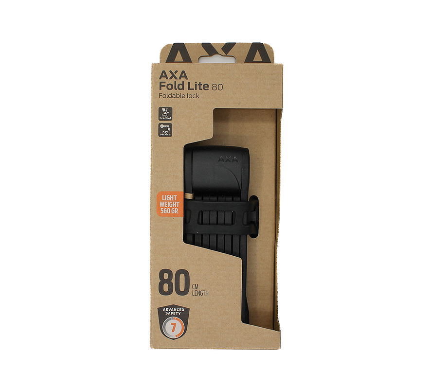 AXA Faltschloss Fold Lite 80 schwarz 80 cm