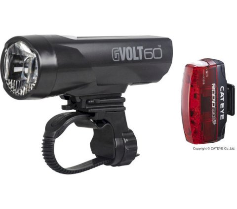 CATEYE LED Akkuleuchten Set 60 Lux GVolt 60 schwarz