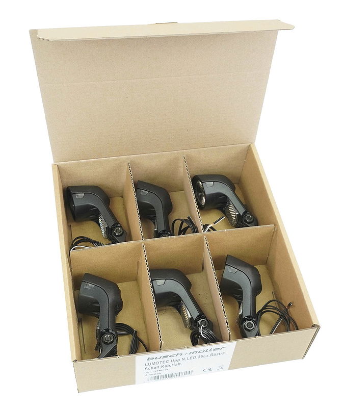 B&M Dynamo-Scheinwerfer Lumotec Upp N schwarz 30 Lux 166N-04 Werkstattverpackung