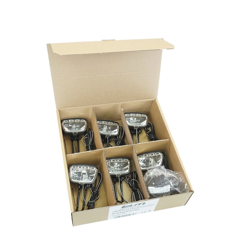 B&M E-Bike LED Scheinwerfer Lumotec Briq-S T senso E schwarz 60 Lux 153R12TS-04 Werkstattverpackung