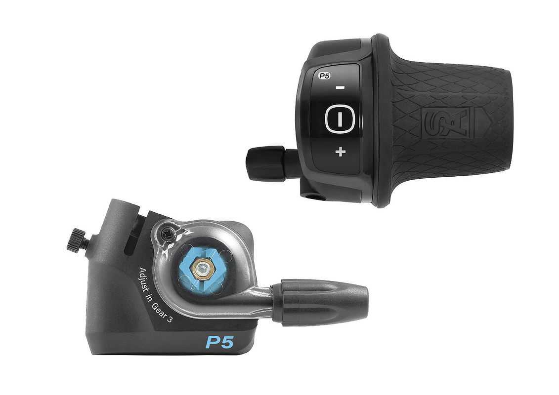 Sturmey-Archer Drehgriffschalter Set für SRAM P5 5-Gang, mit Klickbox