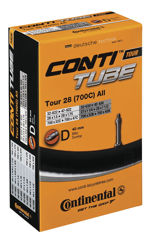 Continental Fahrradschlauch DV Ventil 28" Tour all 40 mm 32/47-622/635