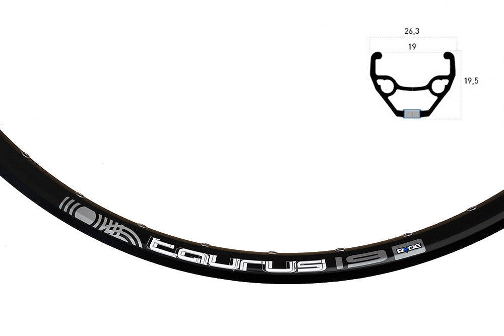 RYDE Hinterrad 26" Taurus Disc 6 Loch mit Schnellspanner schwarz 26 Shim FHQB400H