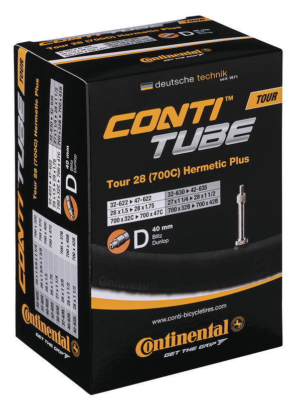 Continental Fahrradschlauch Hermetic Plus 28" 28" DV 40 mm  32/47-622/42-635
