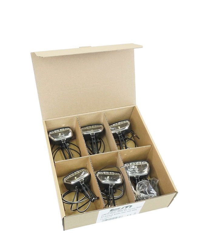 B&M Dynamo-LED-Scheinwerfer Lumotec Briq-S N schwarz 60 Lux 153RN-04 Werkstattverpackung