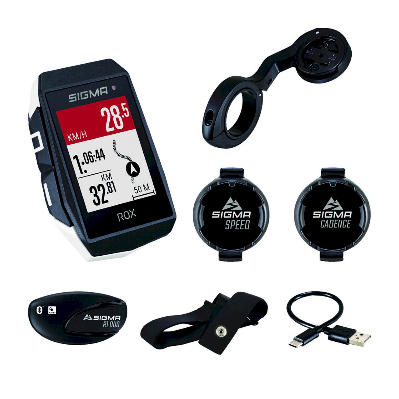 SIGMA GPS Radcomputer ROX 11.1 EVO Sensor Set weiß 01035