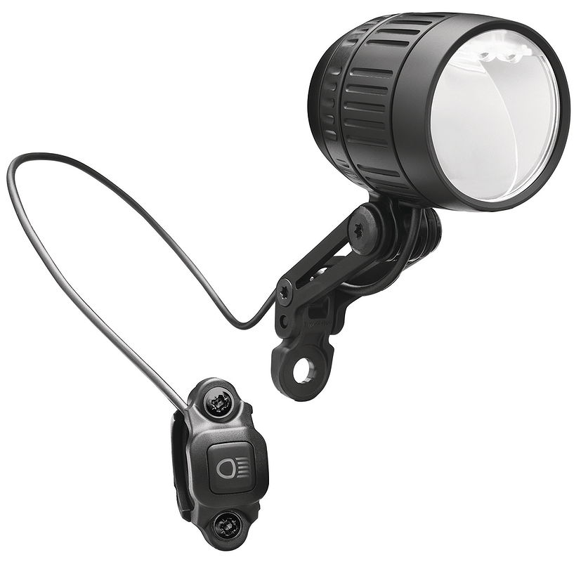 B&M E-Bike LED Scheinwerfer LUMOTEC IQ-XM schwarz eloxiert 120 Lux 168RU65-01