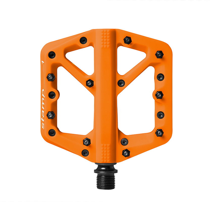 crankbrothers Plattformpedal Stamp 1 Small Größe S 37-43 orange  SB-Verpackung
