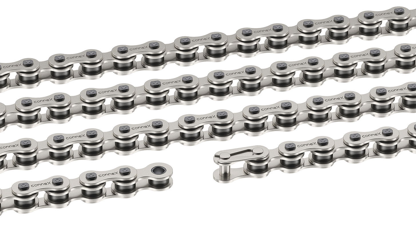 Connex E-Bike Kette 1E8 Nabenschaltung silber 124 Glieder, 1/2" x 1/8"