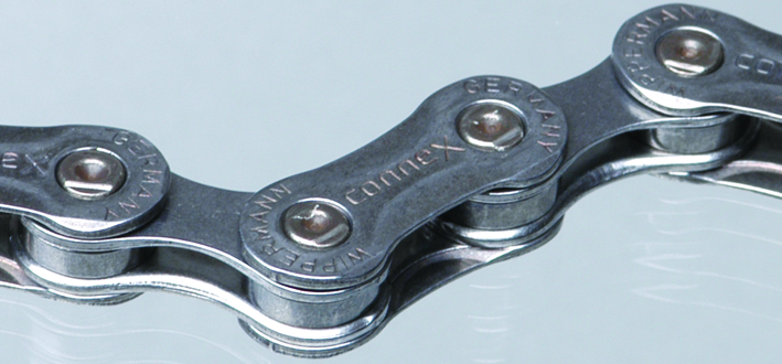 Connex Fahrrad Kette 900 9-fach silber 114 Glieder, 1/2" x 11/128"