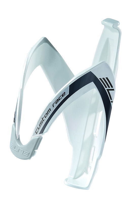 Elite Flaschenhalter Custom Race weiß glossy, Graphik schwarz